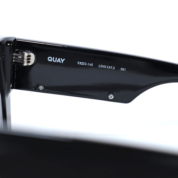 Quay Australia NOTORIOUS Oversized Womens Sunglasses - Black/Smoke - NWT - Picture 5 of 11